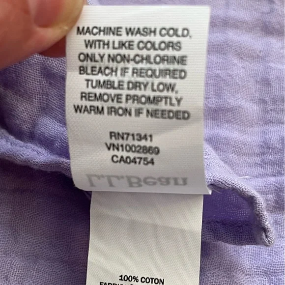 L.L. Bean French Lilac Purple Gauze Wrap Cover Up Lightweight Shawl - Picture 7 of 14
